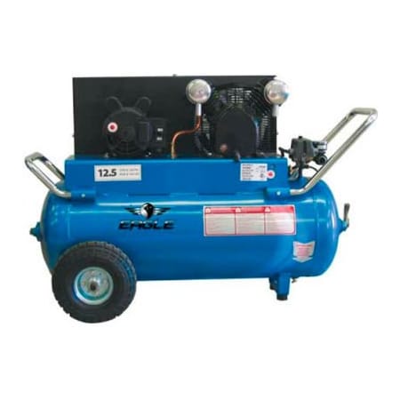 Wood Industries Eagle P4125H1, Portable Electric Air Compressor, 4 HP, 25 Gallon, Horizontal, 12.5 CFM P4125H1